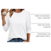image:imageATHMILE Womens 34 Length Sleeve Womens Tops Basic Tees  Summer OutfitsEarly Fall FashionSpring TunicDressy Casual Blouses TrendyWhite