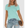 image:imageATHMILE Womens Basic T Shirt Crewneck Short Sleeve Summer Tops  Casual Tee Cute Teen Girl Work School Teachers Outfits Fashion Everyday WearAqua