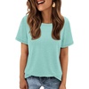 image:imageATHMILE Womens Basic T Shirt Crewneck Short Sleeve Summer Tops  Casual Tee Cute Teen Girl Work School Teachers Outfits Fashion Everyday WearAqua