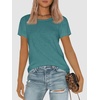 image:imageATHMILE Womens Basic T Shirt Crewneck Short Sleeve Summer Tops  Casual Tee Cute Teen Girl Work School Teachers Outfits Fashion Everyday WearBlue Geen