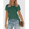 image:imageATHMILE Womens Basic T Shirt Crewneck Short Sleeve Summer Tops  Casual Tee Cute Teen Girl Work School Teachers Outfits Fashion Everyday WearDark Green