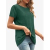 image:imageATHMILE Womens Basic T Shirt Crewneck Short Sleeve Summer Tops  Casual Tee Cute Teen Girl Work School Teachers Outfits Fashion Everyday WearDark Green