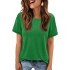 image:imageATHMILE Womens Basic T Shirt Crewneck Short Sleeve Summer Tops  Casual Tee Cute Teen Girl Work School Teachers Outfits Fashion Everyday WearGreen