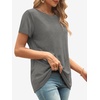 image:imageATHMILE Womens Basic T Shirt Crewneck Short Sleeve Summer Tops  Casual Tee Cute Teen Girl Work School Teachers Outfits Fashion Everyday WearGrey