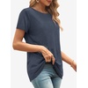 image:imageATHMILE Womens Basic T Shirt Crewneck Short Sleeve Summer Tops  Casual Tee Cute Teen Girl Work School Teachers Outfits Fashion Everyday WearNavy