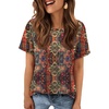 image:imageATHMILE Womens Basic T Shirt Crewneck Short Sleeve Summer Tops  Casual Tee Cute Teen Girl Work School Teachers Outfits Fashion Everyday WearPaisley