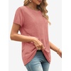 image:imageATHMILE Womens Basic T Shirt Crewneck Short Sleeve Summer Tops  Casual Tee Cute Teen Girl Work School Teachers Outfits Fashion Everyday WearPink
