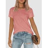 image:imageATHMILE Womens Basic T Shirt Crewneck Short Sleeve Summer Tops  Casual Tee Cute Teen Girl Work School Teachers Outfits Fashion Everyday WearPink