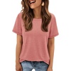 image:imageATHMILE Womens Basic T Shirt Crewneck Short Sleeve Summer Tops  Casual Tee Cute Teen Girl Work School Teachers Outfits Fashion Everyday WearPink
