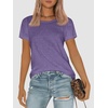 image:imageATHMILE Womens Basic T Shirt Crewneck Short Sleeve Summer Tops  Casual Tee Cute Teen Girl Work School Teachers Outfits Fashion Everyday WearPurple