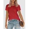 image:imageATHMILE Womens Basic T Shirt Crewneck Short Sleeve Summer Tops  Casual Tee Cute Teen Girl Work School Teachers Outfits Fashion Everyday WearRed