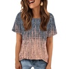 image:imageATHMILE Womens Basic T Shirt Crewneck Short Sleeve Summer Tops  Casual Tee Cute Teen Girl Work School Teachers Outfits Fashion Everyday WearTiedye Coral