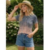 image:imageATHMILE Womens Basic T Shirt Crewneck Short Sleeve Summer Tops  Casual Tee Cute Teen Girl Work School Teachers Outfits Fashion Everyday WearTiedye Coral
