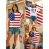 image:imageATHMILE Womens Basic T Shirt Crewneck Short Sleeve Summer Tops  Casual Tee Cute Teen Girl Work School Teachers Outfits Fashion Everyday WearUsaflag