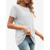 image:imageATHMILE Womens Basic T Shirt Crewneck Short Sleeve Summer Tops  Casual Tee Cute Teen Girl Work School Teachers Outfits Fashion Everyday WearWhite