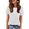 image:imageATHMILE Womens Basic T Shirt Crewneck Short Sleeve Summer Tops  Casual Tee Cute Teen Girl Work School Teachers Outfits Fashion Everyday WearWhite