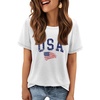 image:imageATHMILE Womens Basic T Shirt Crewneck Short Sleeve Summer Tops  Casual Tee Cute Teen Girl Work School Teachers Outfits Fashion Everyday WearWhiteusa