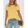 image:imageATHMILE Womens Basic T Shirt Crewneck Short Sleeve Summer Tops  Casual Tee Cute Teen Girl Work School Teachers Outfits Fashion Everyday WearYellow
