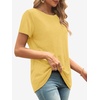 image:imageATHMILE Womens Basic T Shirt Crewneck Short Sleeve Summer Tops  Casual Tee Cute Teen Girl Work School Teachers Outfits Fashion Everyday WearYellow