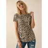 image:imageATHMILE Womens Basic T Shirt Crewneck Short Sleeve Summer Tops  Casual Tee Cute Teen Girl Work School Teachers Outfits Fashion Everyday WearYellowleopard