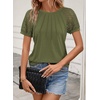 image:imageATHMILE Womens Blouses Short Sleeve Tops Spring Summer Fall Work Dressy Casual Business Date Outfits Lace Shirts 2026Armygreen