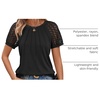 image:imageATHMILE Womens Blouses Short Sleeve Tops Spring Summer Fall Work Dressy Casual Business Date Outfits Lace Shirts 2026Black