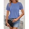 image:imageATHMILE Womens Blouses Short Sleeve Tops Spring Summer Fall Work Dressy Casual Business Date Outfits Lace Shirts 2026Lightblue