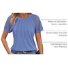 image:imageATHMILE Womens Blouses Short Sleeve Tops Spring Summer Fall Work Dressy Casual Business Date Outfits Lace Shirts 2026Lightblue
