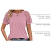 image:imageATHMILE Womens Blouses Short Sleeve Tops Spring Summer Fall Work Dressy Casual Business Date Outfits Lace Shirts 2026Pink