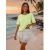 image:imageATHMILE Womens Crop Tops Workout Shirts Gym Oversized Spring Summer Basic Tees Short Sleeve Casual Loose Drop Shoulder 2026  Trendy Fashion Teen Girls Short Sleeve Casual Loose Drop Shoulder Plus Size Cute Clothes 2026Mint Green