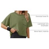 image:imageATHMILE Womens Crop Tops Workout Shirts Gym Oversized Spring Summer Basic Tees Short Sleeve Casual Loose Drop Shoulder 2026  Trendy Fashion Teen Girls Short Sleeve Casual Loose Drop Shoulder Plus Size Cute Clothes 2026Armygreen