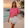 image:imageATHMILE Womens Crop Tops Workout Shirts Gym Oversized Spring Summer Basic Tees Short Sleeve Casual Loose Drop Shoulder 2026  Trendy Fashion Teen Girls Short Sleeve Casual Loose Drop Shoulder Plus Size Cute Clothes 2026Hotpink