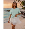 image:imageATHMILE Womens Crop Tops Workout Shirts Gym Oversized Spring Summer Basic Tees Short Sleeve Casual Loose Drop Shoulder 2026  Trendy Fashion Teen Girls Short Sleeve Casual Loose Drop Shoulder Plus Size Cute Clothes 2026Graygreen