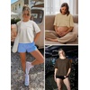 image:imageATHMILE Womens Crop Tops Workout Shirts Gym Oversized Spring Summer Basic Tees Short Sleeve Casual Loose Drop Shoulder 2026  Trendy Fashion Teen Girls Short Sleeve Casual Loose Drop Shoulder Plus Size Cute Clothes 2026Orange