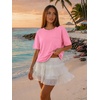 image:imageATHMILE Womens Crop Tops Workout Shirts Gym Oversized Spring Summer Basic Tees Short Sleeve Casual Loose Drop Shoulder 2026  Trendy Fashion Teen Girls Short Sleeve Casual Loose Drop Shoulder Plus Size Cute Clothes 2026Pink