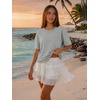 image:imageATHMILE Womens Crop Tops Workout Shirts Gym Oversized Spring Summer Basic Tees Short Sleeve Casual Loose Drop Shoulder 2026  Trendy Fashion Teen Girls Short Sleeve Casual Loose Drop Shoulder Plus Size Cute Clothes 2026Lightgrey