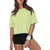 image:imageATHMILE Womens Crop Tops Workout Shirts Gym Oversized Spring Summer Basic Tees Short Sleeve Casual Loose Drop Shoulder 2026  Trendy Fashion Teen Girls Short Sleeve Casual Loose Drop Shoulder Plus Size Cute Clothes 2026Mint Green