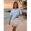 image:imageATHMILE Womens Crop Tops Workout Shirts Gym Oversized Spring Summer Basic Tees Short Sleeve Casual Loose Drop Shoulder 2026  Trendy Fashion Teen Girls Short Sleeve Casual Loose Drop Shoulder Plus Size Cute Clothes 2026Skyblue