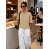image:imageATHMILE Womens Crop Tops Workout Shirts Gym Oversized Spring Summer Basic Tees Short Sleeve Casual Loose Drop Shoulder 2026  Trendy Fashion Teen Girls Short Sleeve Casual Loose Drop Shoulder Plus Size Cute Clothes 2026Lightkhaki