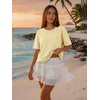 image:imageATHMILE Womens Crop Tops Workout Shirts Gym Oversized Spring Summer Basic Tees Short Sleeve Casual Loose Drop Shoulder 2026  Trendy Fashion Teen Girls Short Sleeve Casual Loose Drop Shoulder Plus Size Cute Clothes 2026Beige