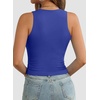 image:imageATHMILE Womens Double Lined Crop Tank Tops Casual Basic Shirts Sleeveless Workout Tops Cute Summer Clothes Teen GirlsBlue