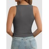 image:imageATHMILE Womens Double Lined Crop Tank Tops Casual Basic Shirts Sleeveless Workout Tops Cute Summer Clothes Teen GirlsDark Grey