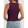 image:imageATHMILE Womens Double Lined Crop Tank Tops Casual Basic Shirts Sleeveless Workout Tops Cute Summer Clothes Teen GirlsDark Purple