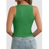 image:imageATHMILE Womens Double Lined Crop Tank Tops Casual Basic Shirts Sleeveless Workout Tops Cute Summer Clothes Teen GirlsGreen
