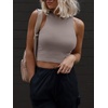 image:imageATHMILE Womens Double Lined Crop Tank Tops Casual Basic Shirts Sleeveless Workout Tops Cute Summer Clothes Teen GirlsGrey Purple