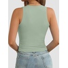 image:imageATHMILE Womens Double Lined Crop Tank Tops Casual Basic Shirts Sleeveless Workout Tops Cute Summer Clothes Teen GirlsLight Green
