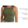 image:imageATHMILE Womens Double Lined Crop Tank Tops Casual Basic Shirts Sleeveless Workout Tops Cute Summer Clothes Teen GirlsOlive Green