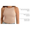 image:imageATHMILE Womens Double Lined Crop Tank Tops Casual Basic Shirts Sleeveless Workout Tops Cute Summer Clothes Teen GirlsPink