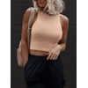 image:imageATHMILE Womens Double Lined Crop Tank Tops Casual Basic Shirts Sleeveless Workout Tops Cute Summer Clothes Teen GirlsPink