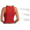 image:imageATHMILE Womens Double Lined Crop Tank Tops Casual Basic Shirts Sleeveless Workout Tops Cute Summer Clothes Teen GirlsRed